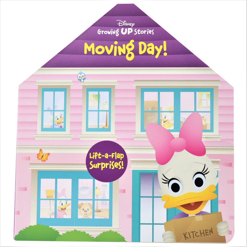 Disney Growing Up Stories with Daisy Moving Day! Interactive Lift-the-Flap Board Book - PI Kids