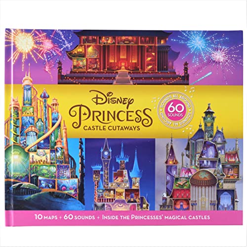 Disney Princess Cinderella, Rapunzel, Mulan and More! - Castle Cutaways Sound Book - See and Hear Inside Princesses Magical Castles 10 Maps + 60 Sounds