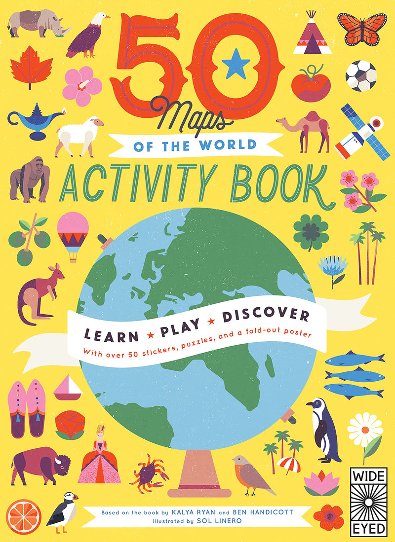 50 Maps of the World Activity Book Learn - Play - Discover With over 50 stickers, puzzles, and a fold-out poster (Volume 11) (Americana, 11)